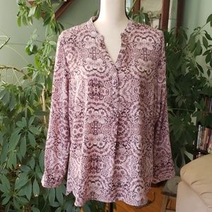 Notations petite  long sleeve blouse